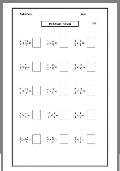 Multiplication Using Fraction - Worksheet School | Fractions worksheets ...