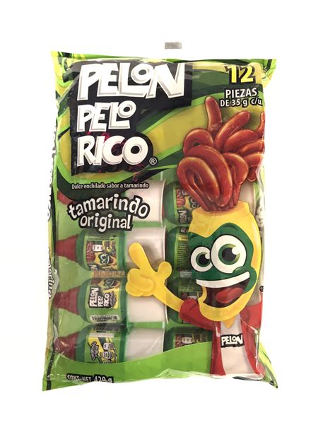 Pelon Pelon Rico Bolsa Contenido 12 Piezas De 28 G Dulce Enchilado Sabor A Tamarindo Con