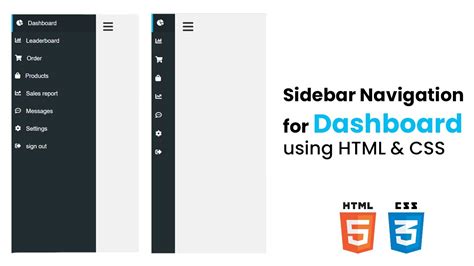 How To Make Sidebar Navigation On Website Using Html And Css Sidebar