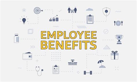 Premium Vector Employee Benefits Concept With Icon Set With Big Word