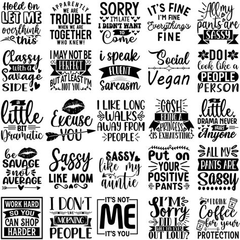 Sassy Svg Bundle Sassy Quotes Svg Sassy Png Sassy Sayings Svg