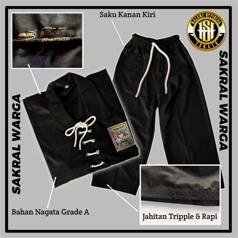 Jual Sakral Warga Psht Satu Stel Baju Warga Psht Baju Warga Nagata