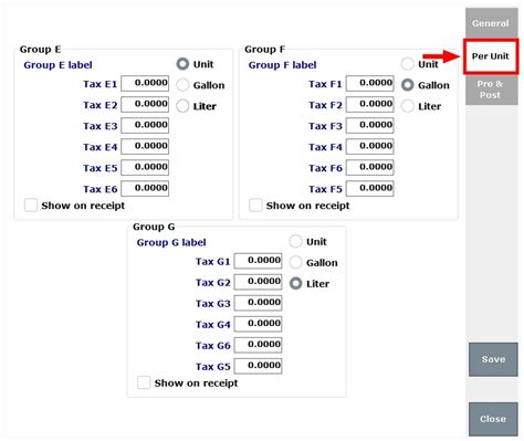 Set Per Unit Tax Rates Exatouch Knowledge Base