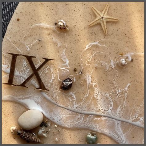 Resin Seashell Wall Clock Handmade Beach Clock Epoxy Resin Etsy