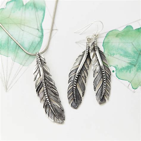 Sterling Silver Feather Earrings By Charlottes Web Jewellery