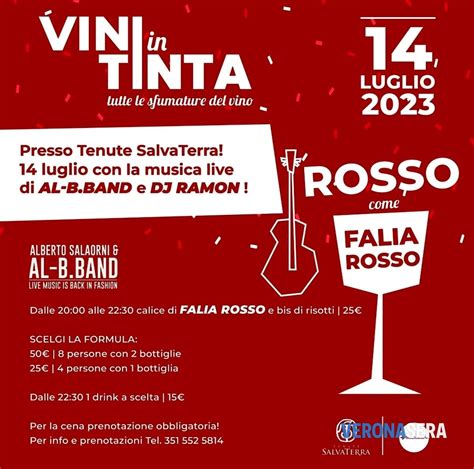 Vini In Tinta Tenute Salvaterra Luglio