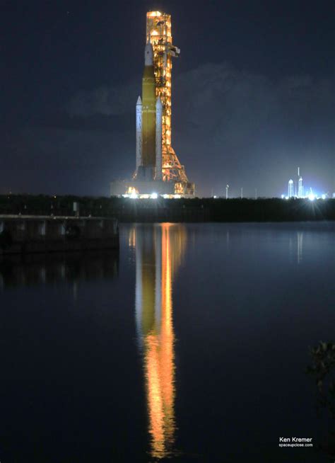 Nasas Artemis 1 Rolls To Launch Pad 39b For Nighttime Lunar Launch