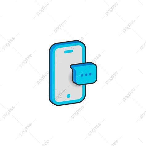 Vector De Icono De Teléfono De Mensaje Degradado 3d PNG Icono De