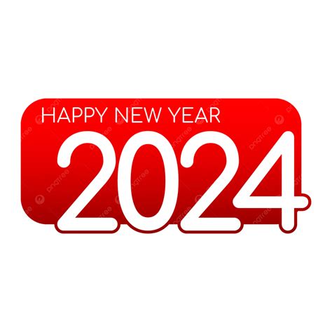 Red Gradient 2024 Text Banner Vector Red 2024 Text Png And Vector