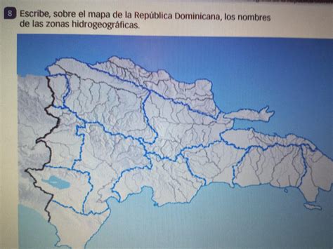 Ayudaescribe Sobre El Mapa De La República Dominicana Los Nombres De