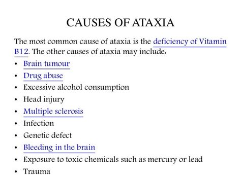 Ataxia : causes, symptoms, diagnosis and treatment