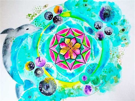Lámina Original Mandala Delfín Tienda Mandalaweb