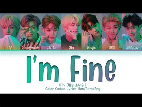 Im Fine Bts Lyrics T Nh H Nh T I Nh Th N O V N H I Nh Ng Xem