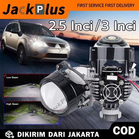 pcs lampu biled bi led     dc   lensa projector