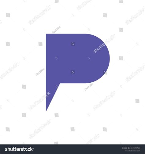 Alphabet P Speech Bubble Logo Icon Vector Royalty Free Stock Vector