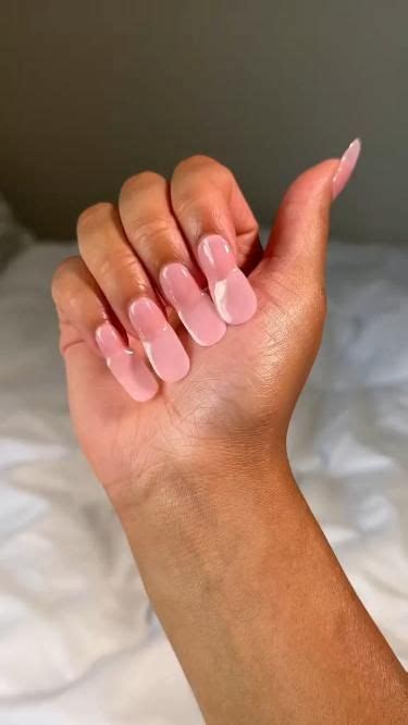 Danni Toni Semi Cured Gel Nail Strips Pink White Ombre Aria