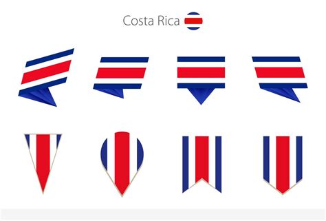 Costa Rica National Flag Collection Eight Versions Of Costa Rica