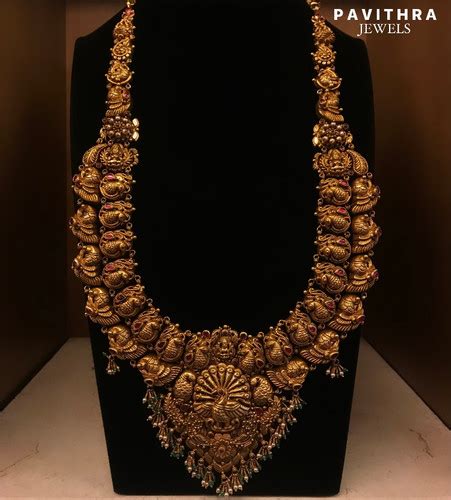 Pure Gold Antique Haara Pavithra Jewels