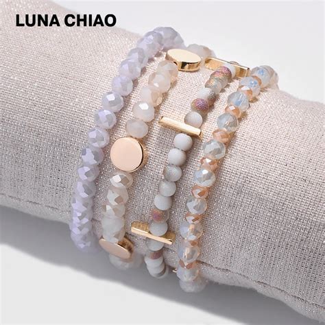 LUNA Чао 4 шт./компл. наборный браслет с украшением в виде кристаллов ...