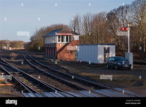 The Network Rail Mechanical Signal Box At Barrow In Furness With A