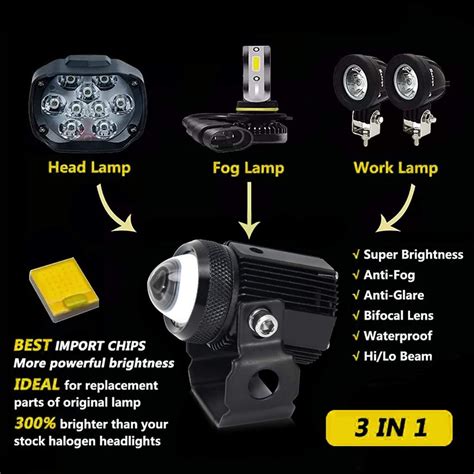 Hjg Mini Driving Fog Lights For All Bikes Dug Dug Motorcycles