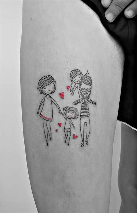 Tatouages Familiaux Repr Sentant Cette Grande Union