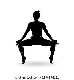 Yoga Poses Silhouette Movement Relax Stock Vector Royalty Free