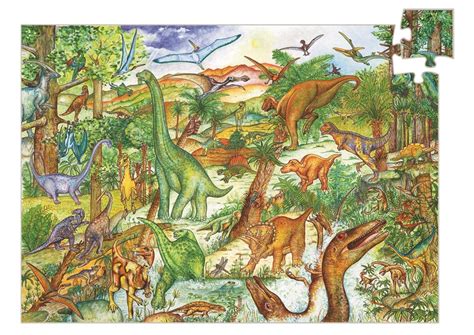 Djeco Puzzle Dinozaury Puzzle Obserwacyjne 100 El Djeco Sklep