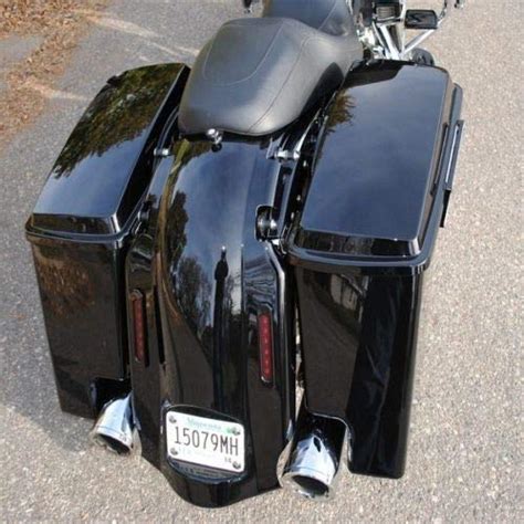 TCMT 5 Vivid Black Painted Extended Stretched Saddlebags Fits For