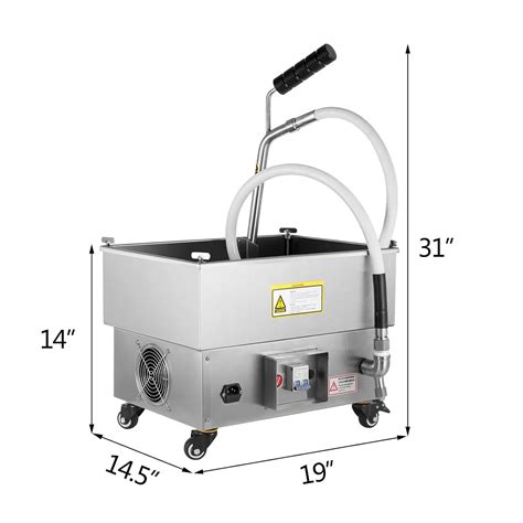 Fryers Vevor Mobile Fryer Filter Lb Capacity Oil Filtration System