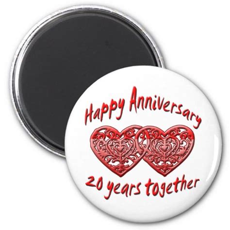 20 Years Together Magnet Uk