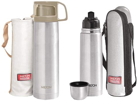 Milton Flip Lid Thermosteel Hours Hot And Cold Water Bottle With