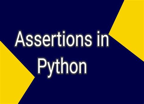 Assertions In Python Easy 2 Learn Code