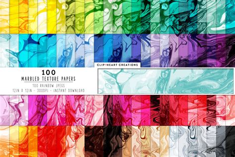 100 Marbled Texture Papers Graphic by clipheartcreations · Creative Fabrica