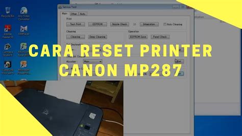 Cara Reset Printer Canon Mp Youtube