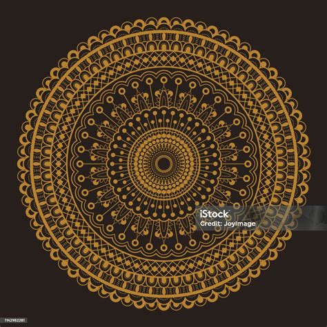 desain pola motif bulat ilustrasi stok  gambar  bunga