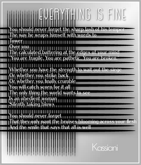 Everything Is Fine-Kassiani | Abuse Poems