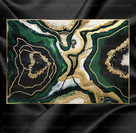 Срез камня Малахит Жеода / Malachite ⋆ Art Boutique