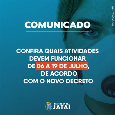 COMUNICADO Novo Decreto Altera O Funcionamento De Algumas Atividades