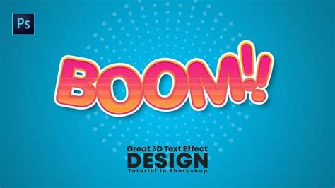 How To Design Boom 3D Style Text Effect Adobe Photoshop Tutorial