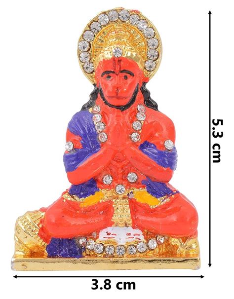 Buy Gct Lord Hanuman Idol Bajrang Bali Idol B Red Metal Statue