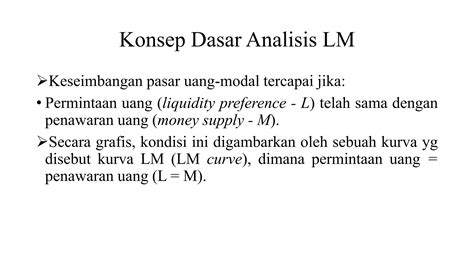 Analisa Kurva Is Lm Ppt