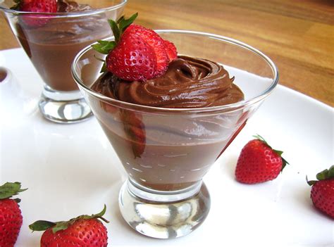 Dark Chocolate Strawberry Mousse Pudding Jackie Newgent