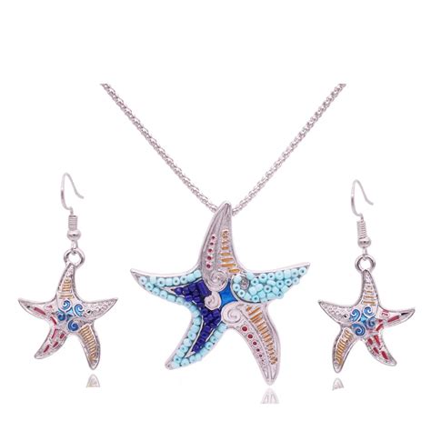 Aliexpress Buy Vintage Starfish Jewelry Sets For Women Seed Bead