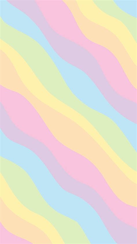 Phone Wallpaper Background Lock Screen Bright Pastel Wave