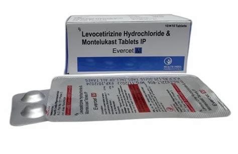 Evercet M Levocetirizine Hydrochloride And Montelukast Sodium Tablets