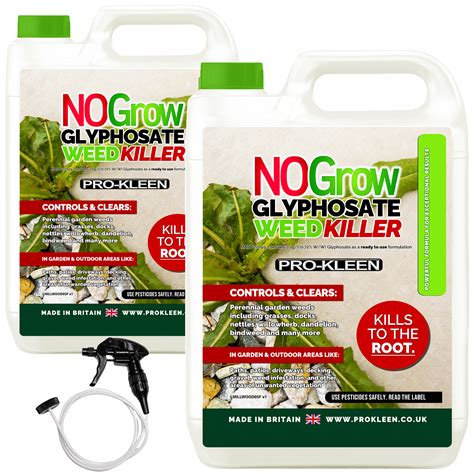 Prokleen No Grow Glyphosate Weed Killer Root Kill Amateur Use For Paths Gravel Driveways And