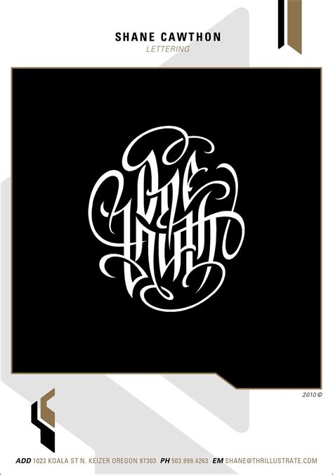 Lettering By Shane Cawthon At