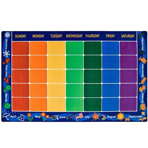 Calendar Classroom Rug Beckers School Supplies