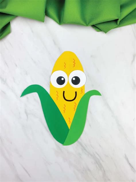 Easy Corn Craft For Preschoolers [Free Template]